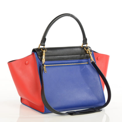 Celine Smooth Calfskin Medium Tri-Color Trapeze Black 3 of 6
