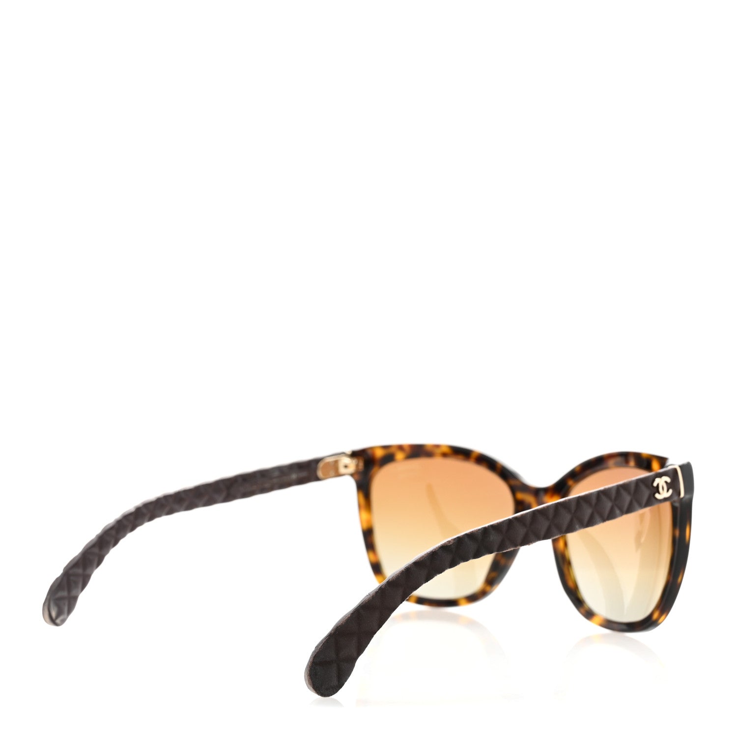 Chanel Acetate Quilted Polarized Butterfly CC Sunglasses 5288-Q Tortoise 4 of 11