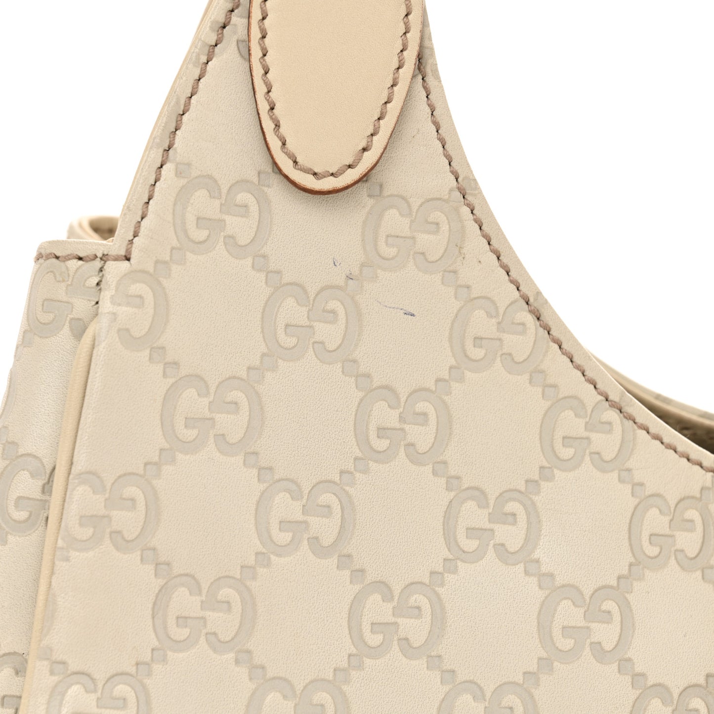 Guccissima Bardot Tote Off White