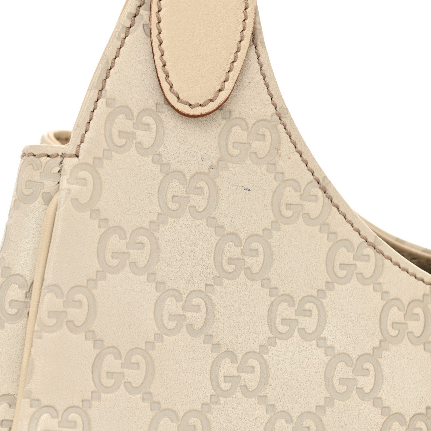 Gucci Guccissima Bardot Tote Off White 14 of 16