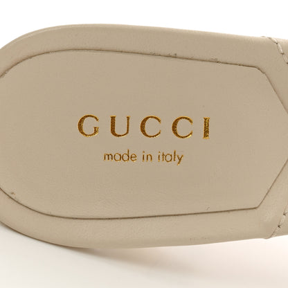 Gucci Nappa Matelasse GG Marmont 75mm Slide Sandals 36.5 Mystic White 7 of 10