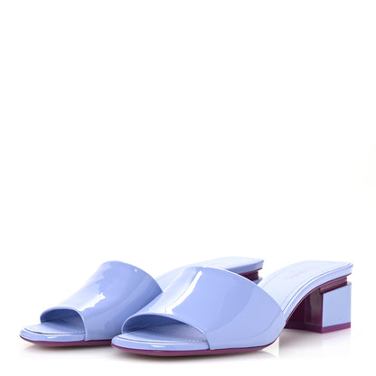 Chanel Patent Calfskin CC Mules 38 Light Purple Dark Purple 4 of 9