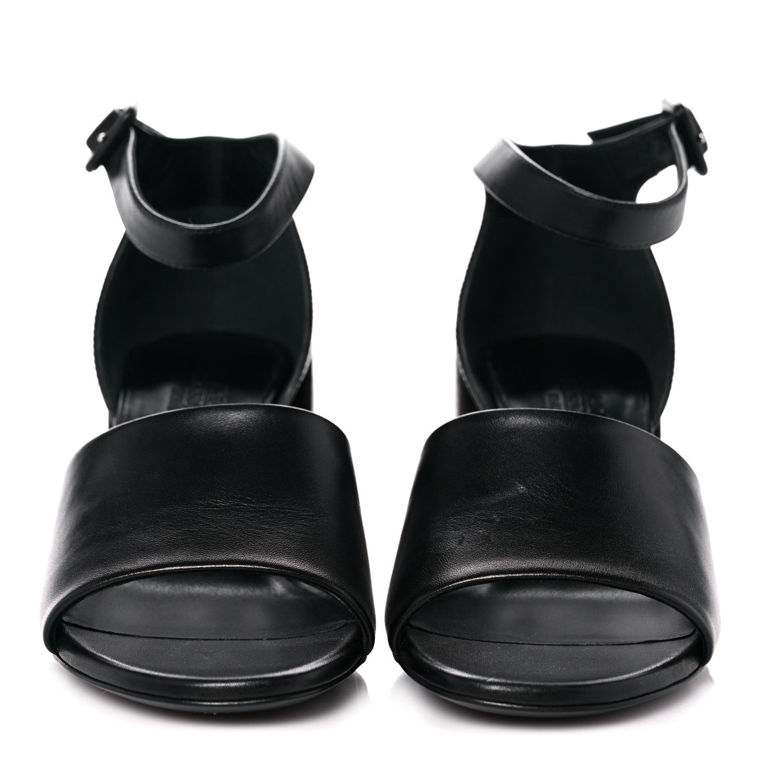 Hermes Calfskin Anne Sandals 35 Black 2 of 12