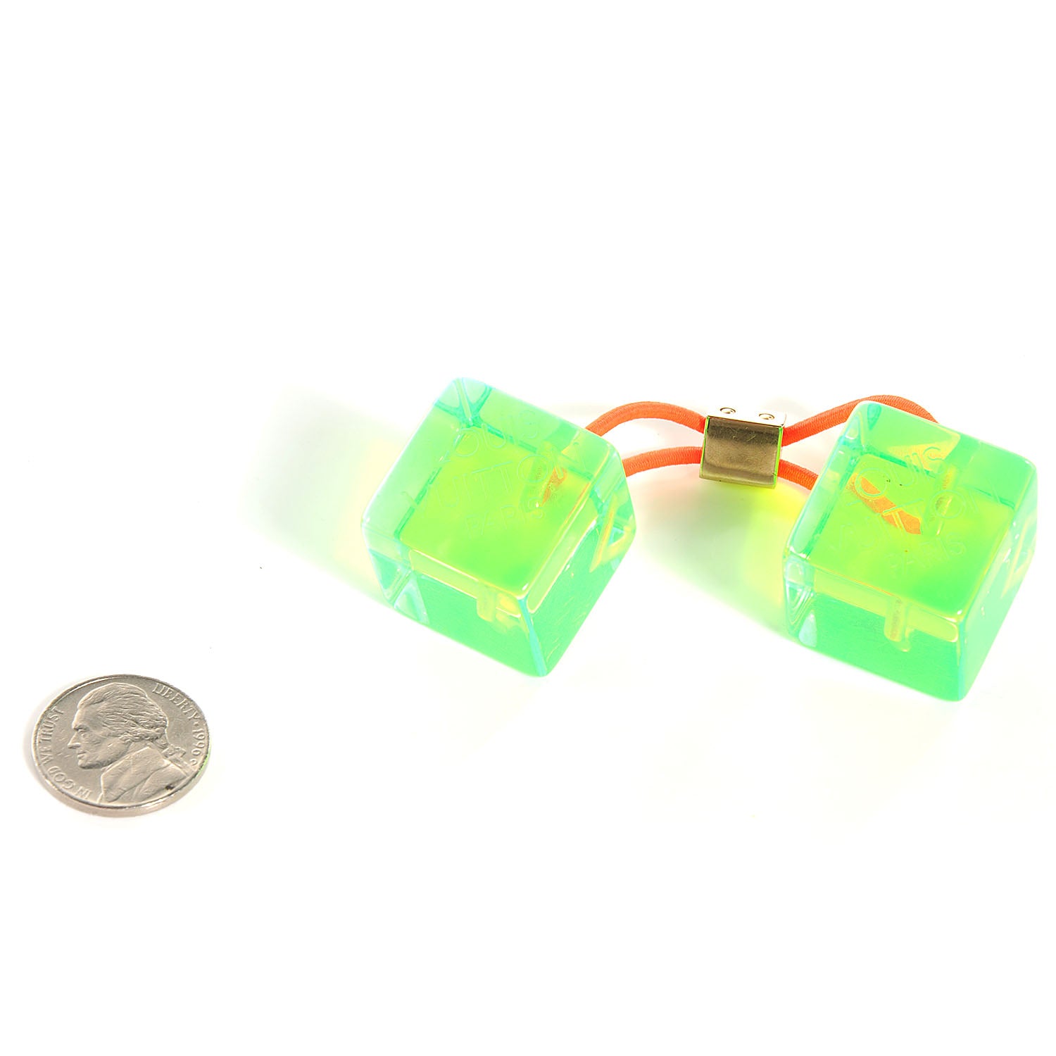 Louis Vuitton Resin Fluo Robert Wilson Hair Cubes Green 2 of 3