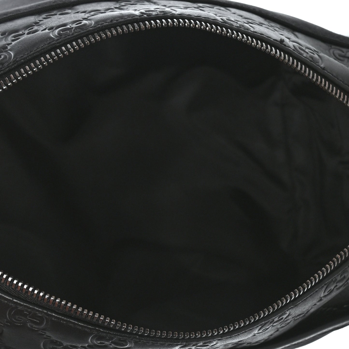 Nylon Guccissima Zip Top Pouch Black