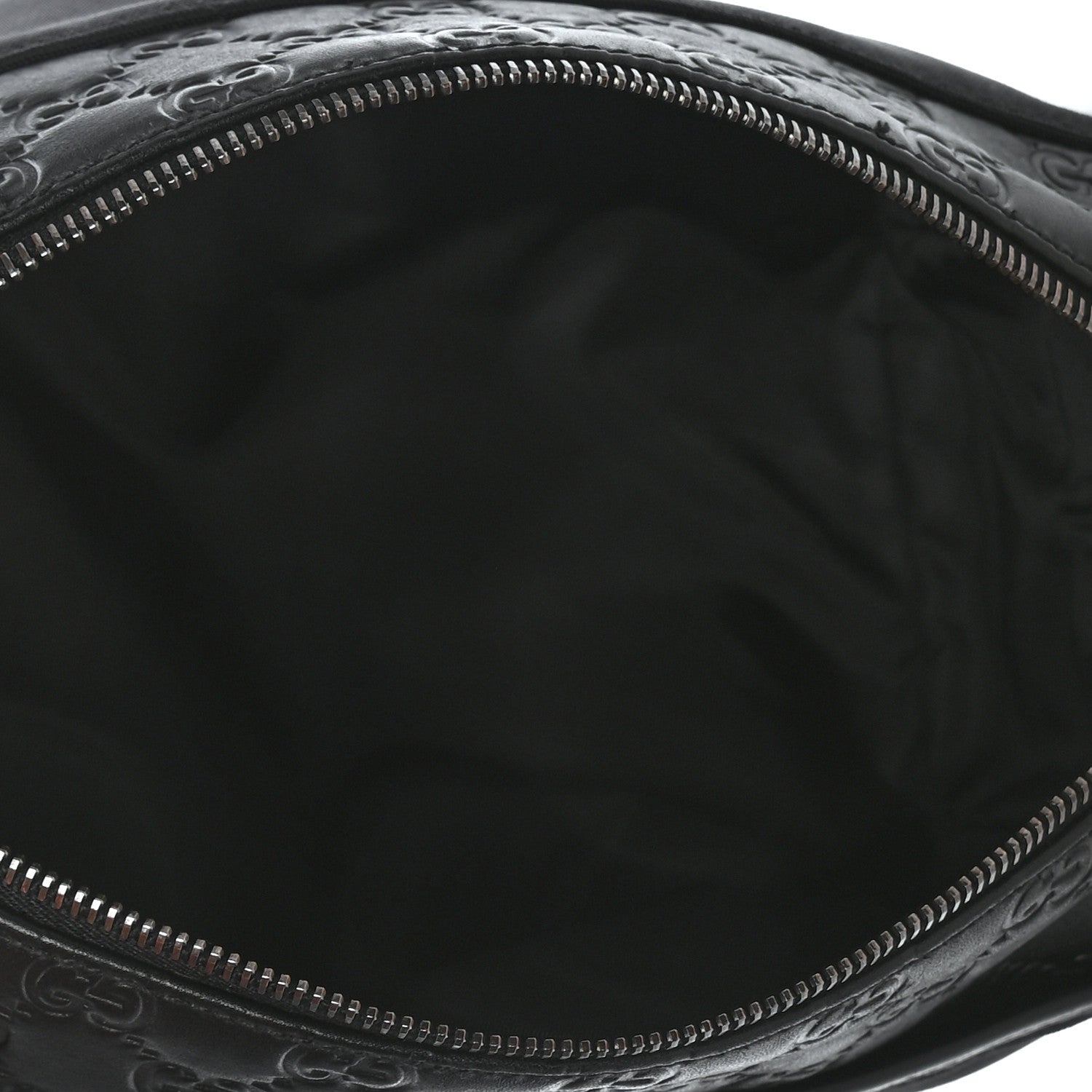 Gucci Nylon Guccissima Zip Top Pouch Black 5 of 8