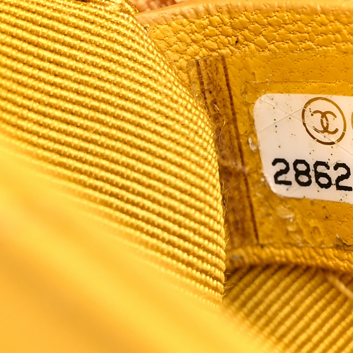 Chanel Lambskin Quilted Chain Infinity Top Handle Flap Yellow 7 of 12