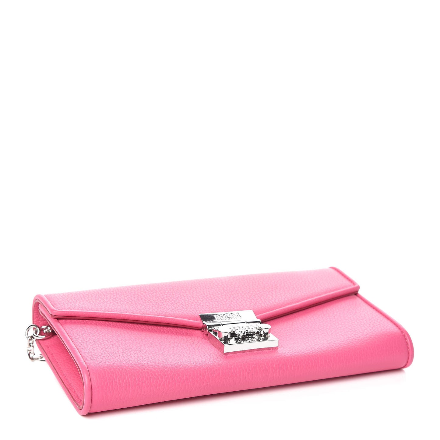 Calfskin Large Patricia Wallet On Chain Pink