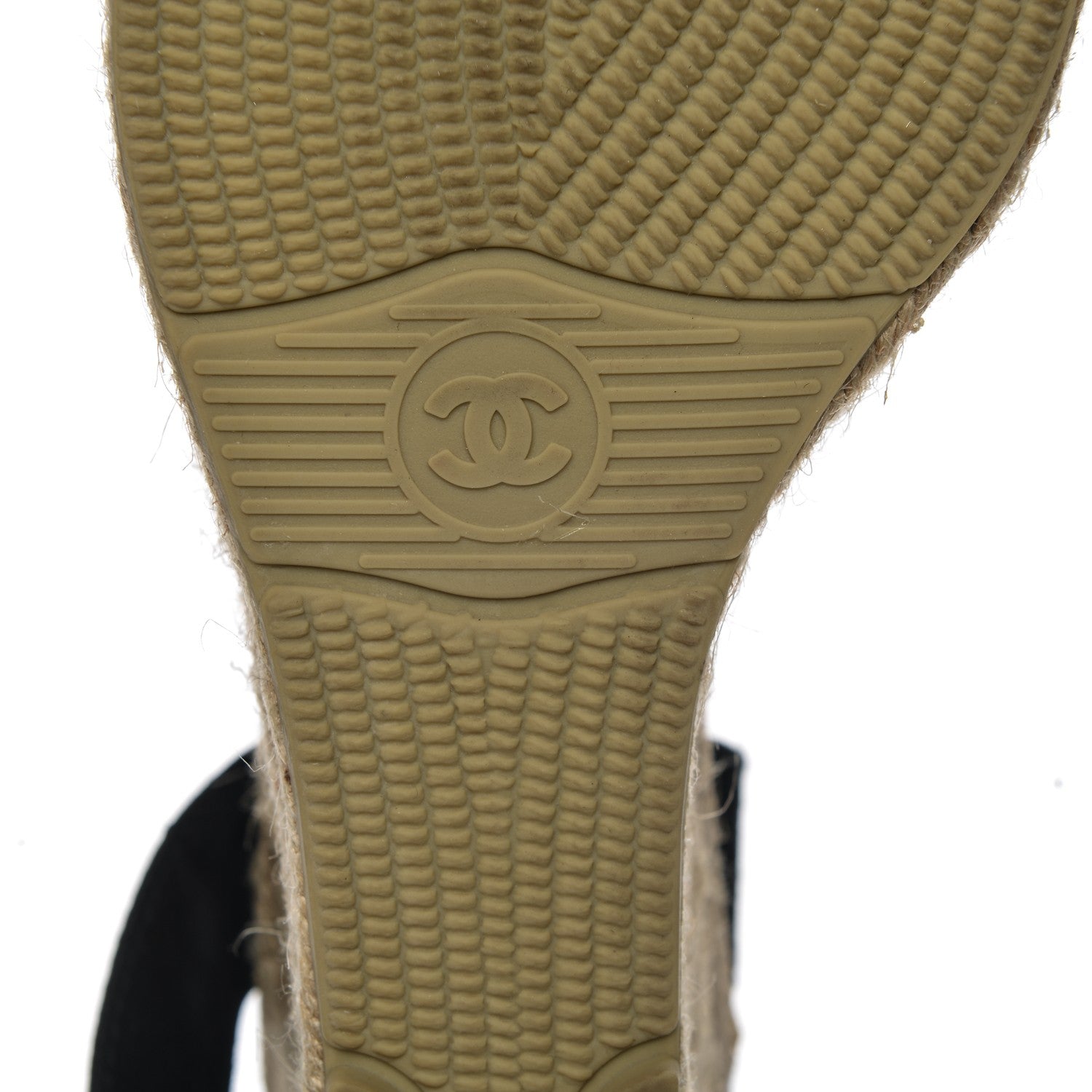 Chanel Canvas Espadrille Flower Wedges 40 Black 8 of 9