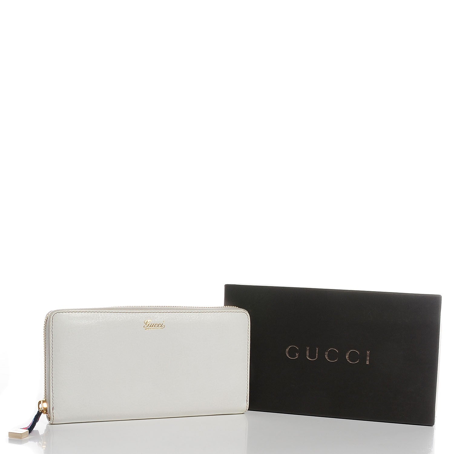 Gucci Calfskin Capri Zip Around Wallet White 5 of 8