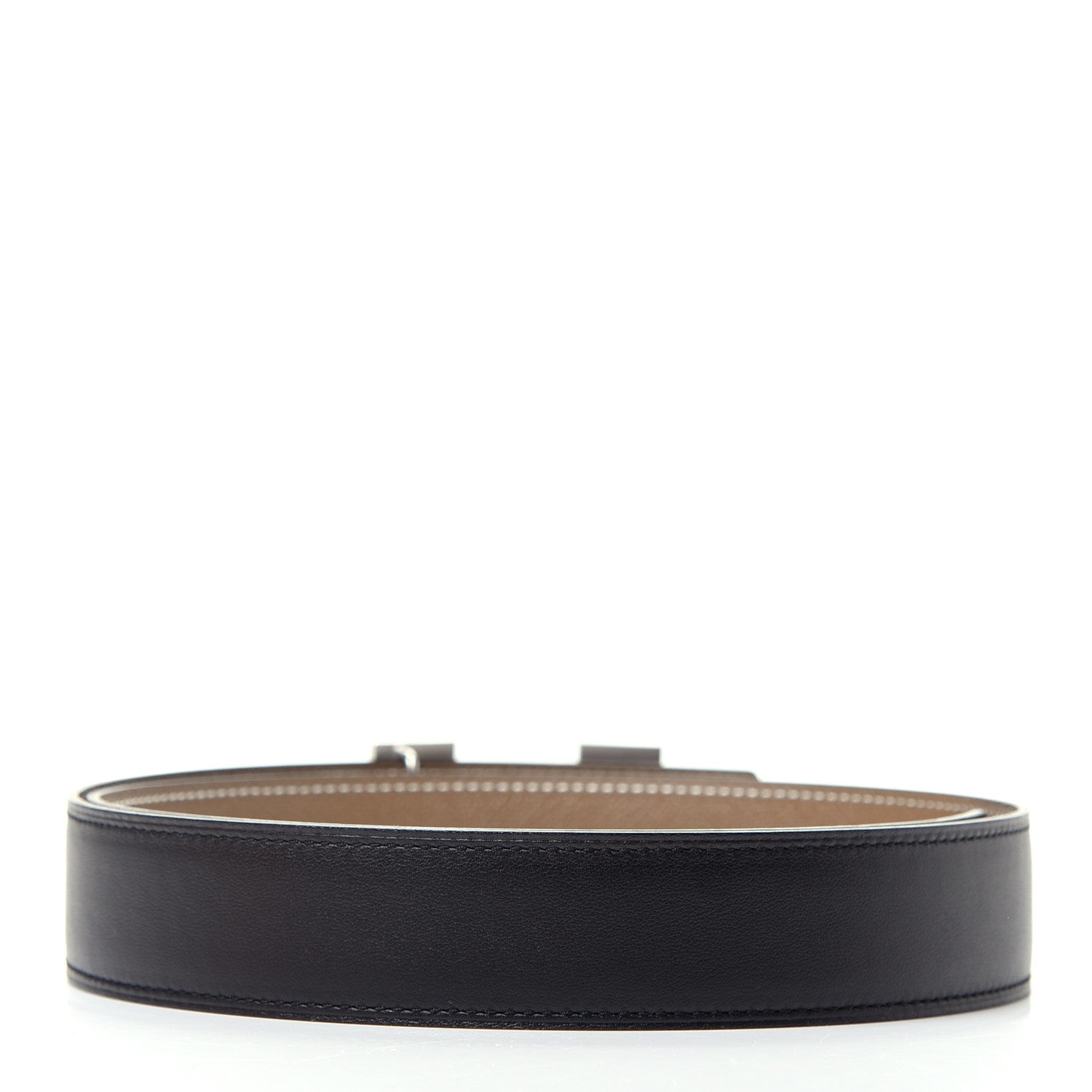Hermes Swift Epsom H Belt 85 Black Etoupe 2 of 6