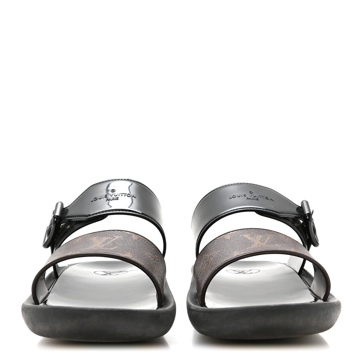Louis Vuitton Monogram Sunbath Flat Mule Sandals 39 Black 3 of 7