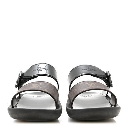 Louis Vuitton Monogram Sunbath Flat Mule Sandals 39 Black 3 of 7