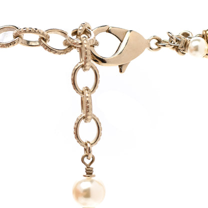 Chanel Pearl Resin Beaded CC Long Necklace Black Gold 5 of 7