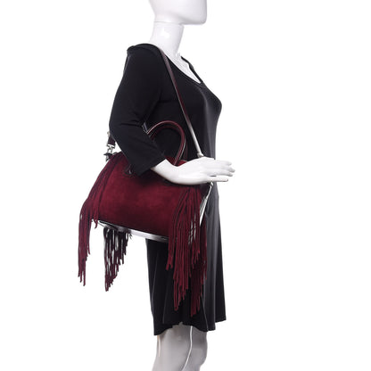 Givenchy Calfskin Suede Small Fringe Antigona Burgundy 2 of 13