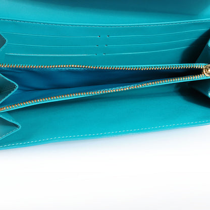 Louis Vuitton Vernis Sarah Wallet Blue Lagon 5 of 7