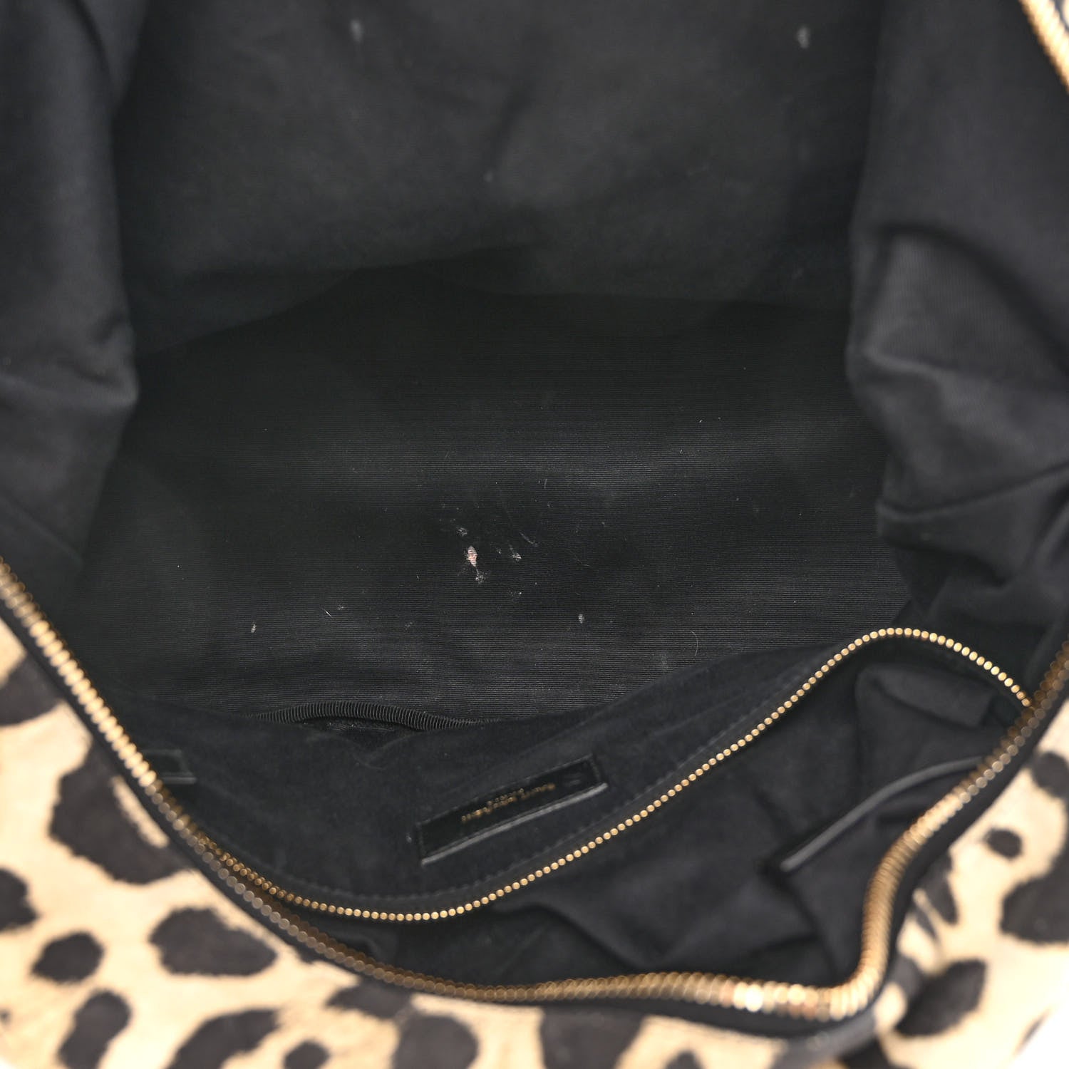 Saint Laurent Suede Leopard Print Camden Shopping Tote 5 of 11