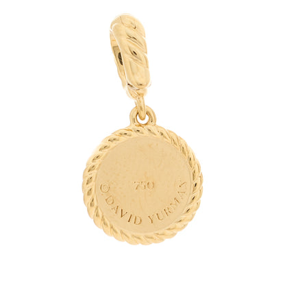 David Yurman 18K Yellow Gold Blue Sapphire Diamond Evil Eye Pendant 2 of 4