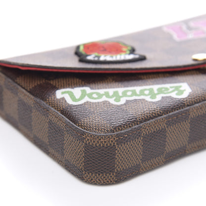 Louis Vuitton Damier Ebene LV Stories Pochette Felicie Chain Wallet 9 of 11