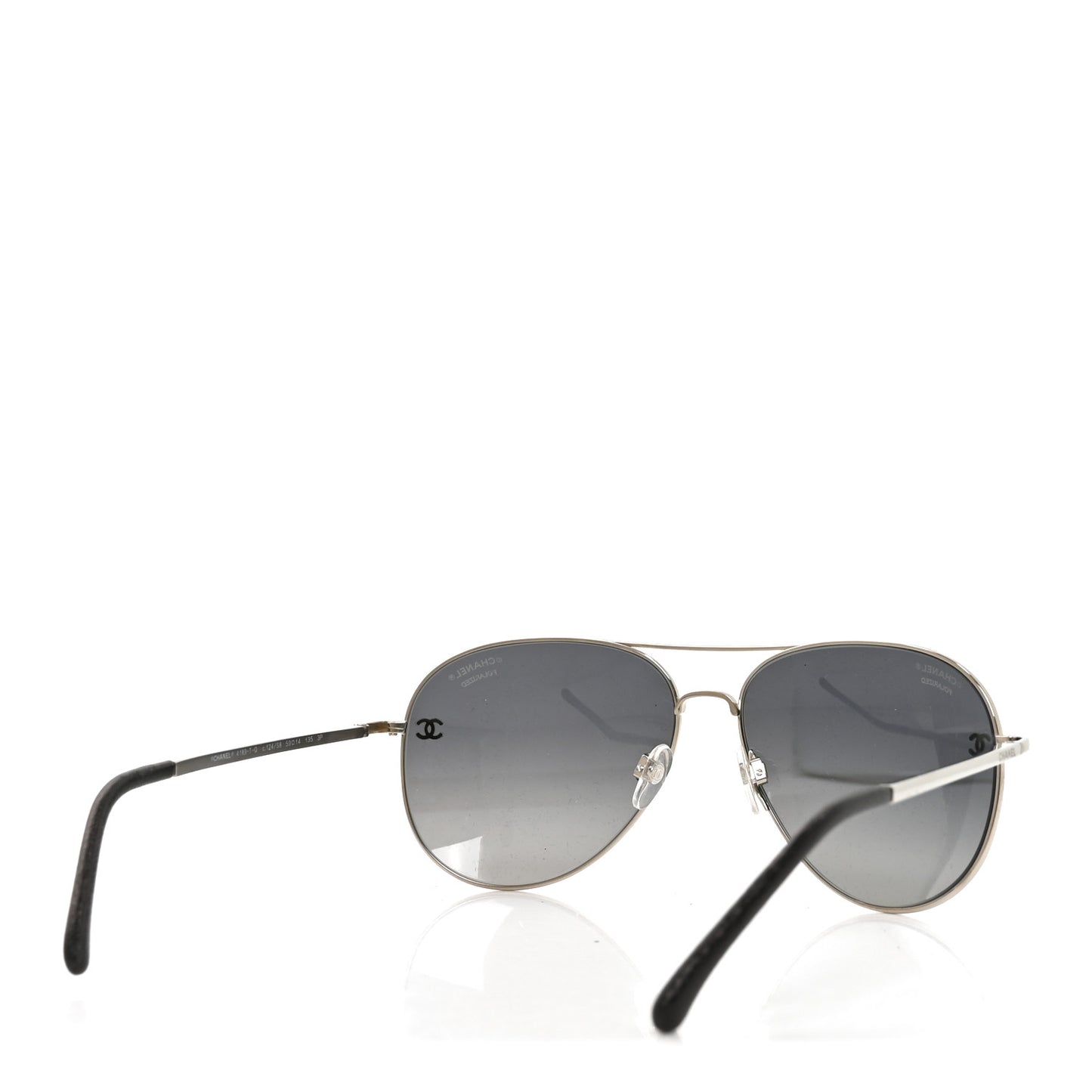 Metal Aviator CC Sunglasses 4189-T-Q Black