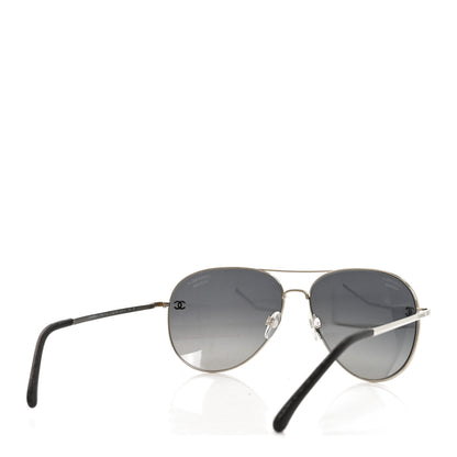 Chanel Metal Aviator CC Sunglasses 4189-T-Q Black 4 of 7