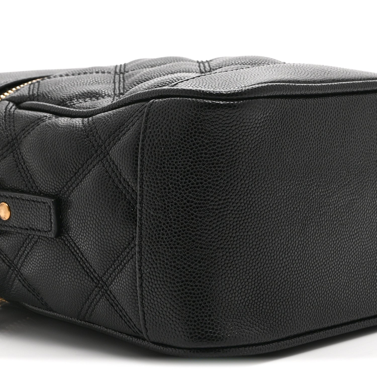 Saint Laurent Grain de Poudre Quilted 80's Vanity Bag Black 9 of 10