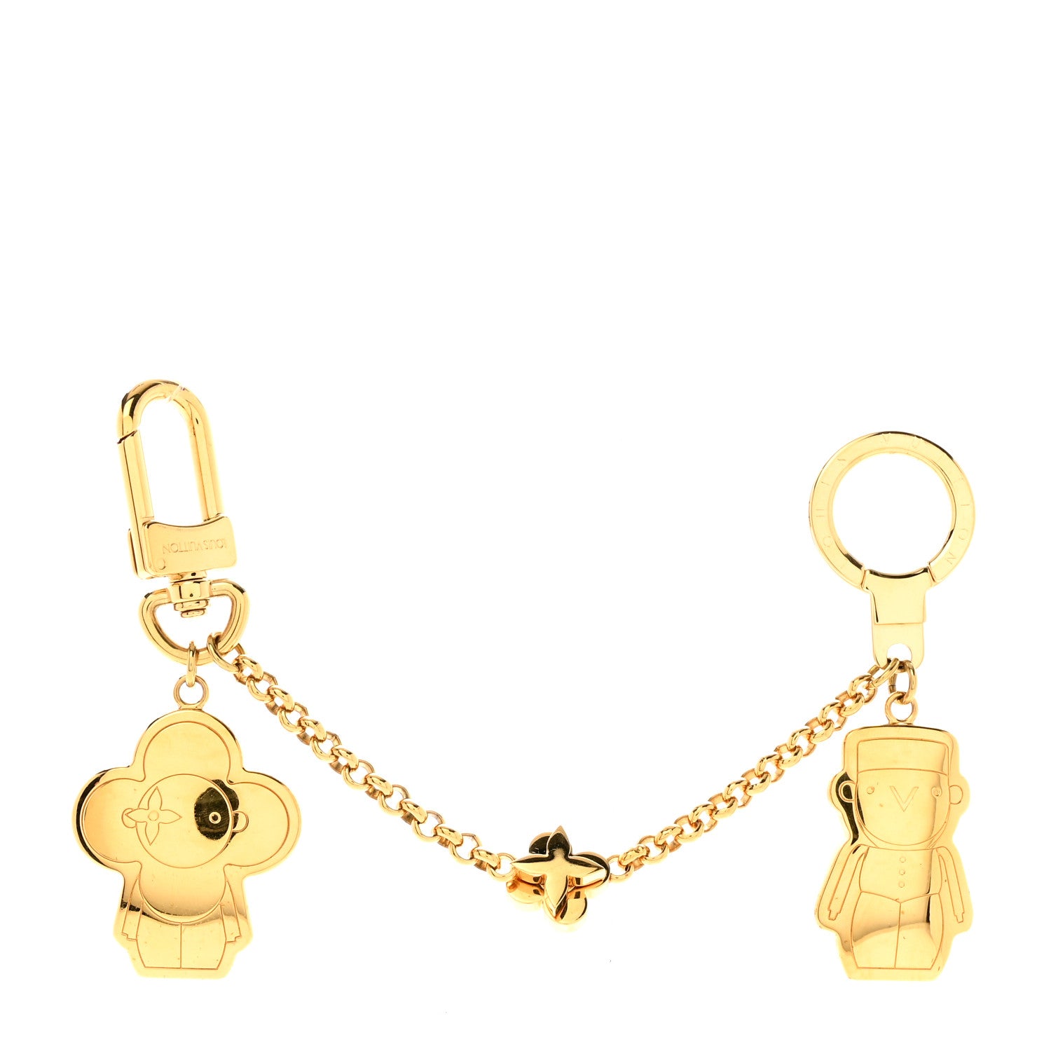 Louis Vuitton Metal Monogram Gaston & Vivienne Best Friend Bag Charm Key Holder Gold 1 of 3