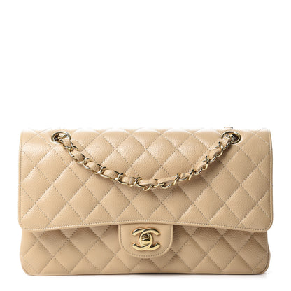 Chanel Caviar Quilted Medium Double Flap Beige Clair 1 of 11