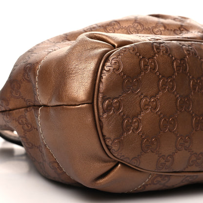 Gucci Metallic Soft Guccissima Medium Sukey Top Handle Bag Bronze 9 of 12