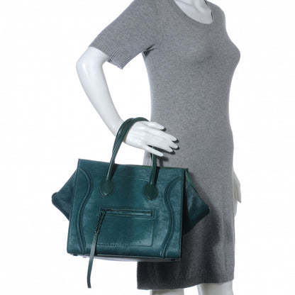 Celine Pony Hair Small Phantom Luggage Jade 2 of 7