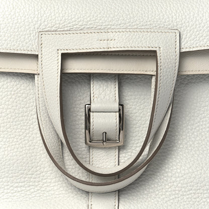 Hermes Taurillon Clemence Halzan 31 GM Craie 7 of 9