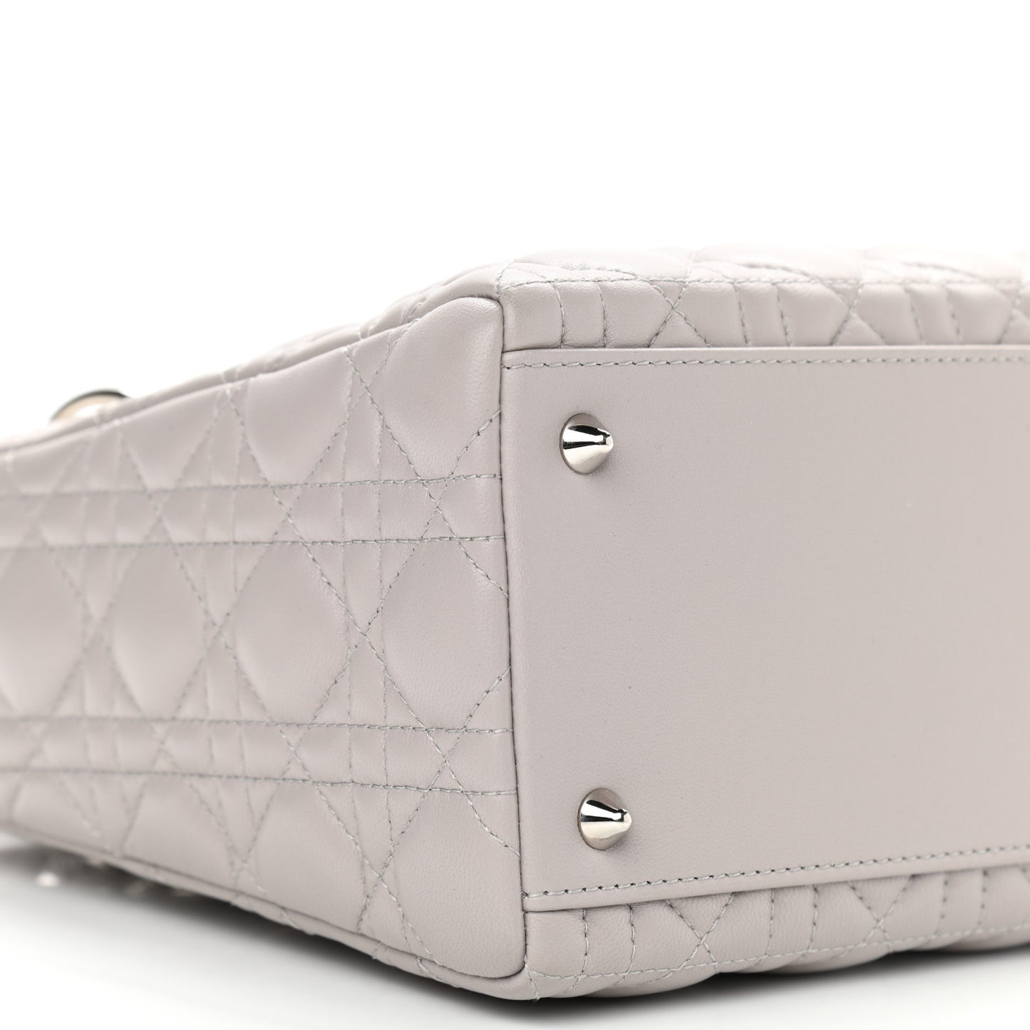 Lambskin Cannage Medium Lady Dior Grey