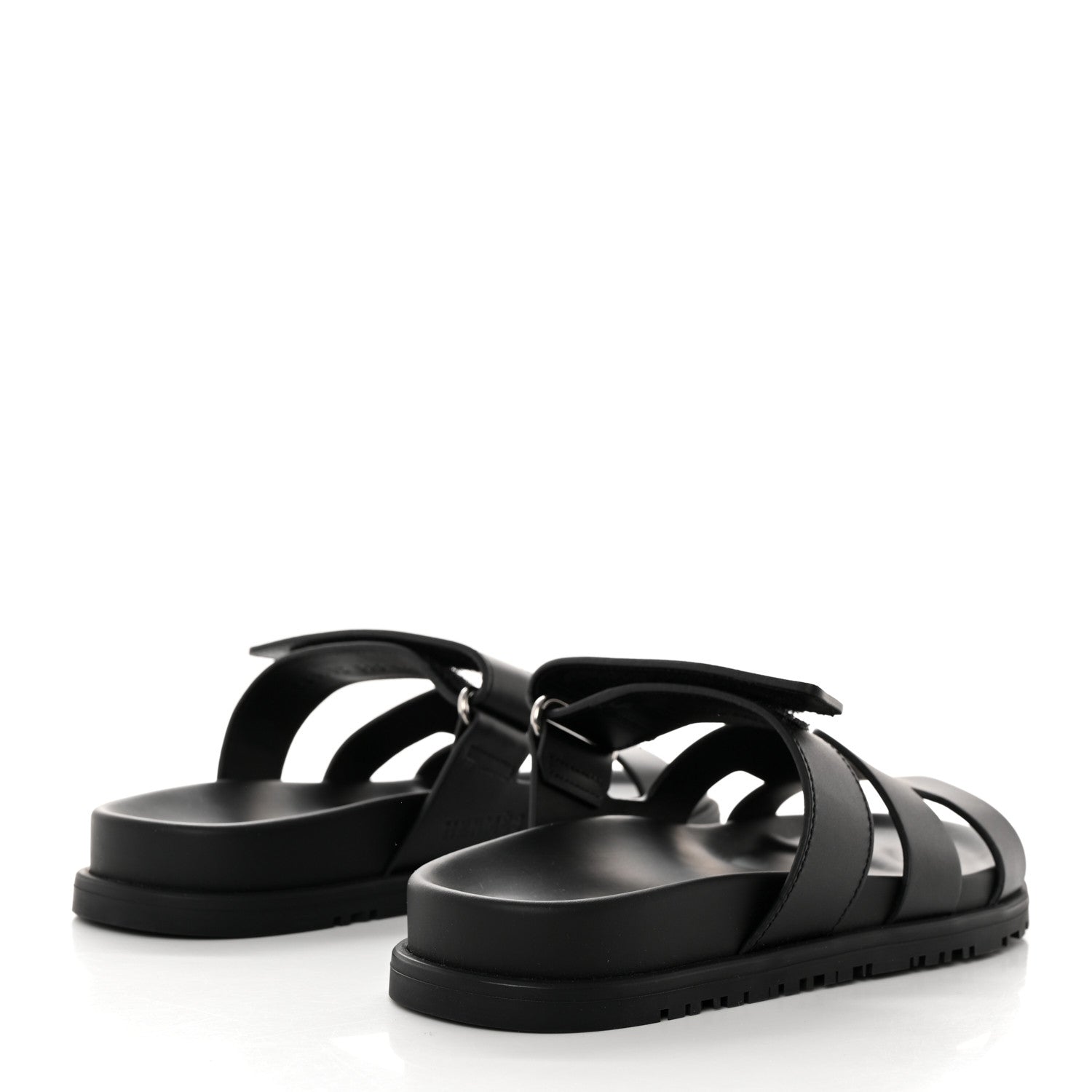 Hermes Calfskin Womens Chypre Sandals 35.5 Black 4 of 9