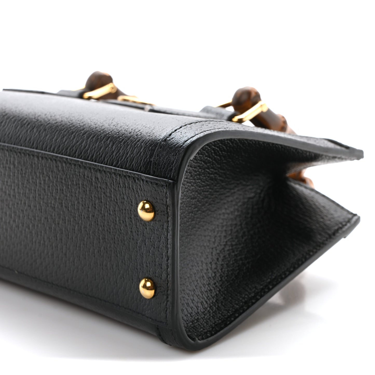 Textured Dollar Calfskin Web Small Diana Shoulder Bag Black Dusty Grey