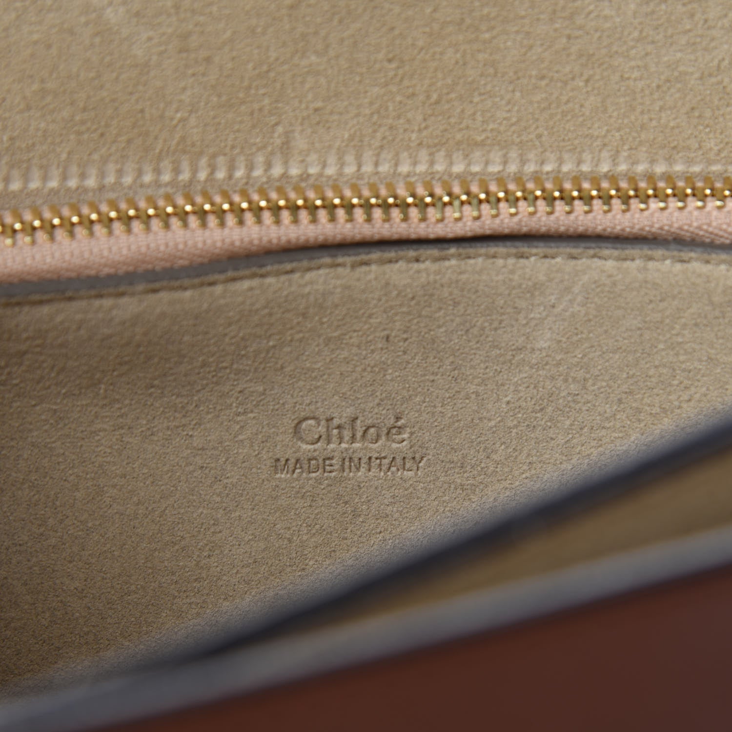 Chloe Suede Calfskin Medium Faye Shoulder Bag Tobacco 10 of 11