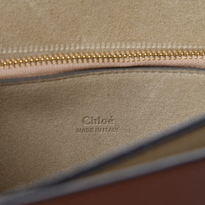 Chloe Suede Calfskin Medium Faye Shoulder Bag Tobacco 10 of 11