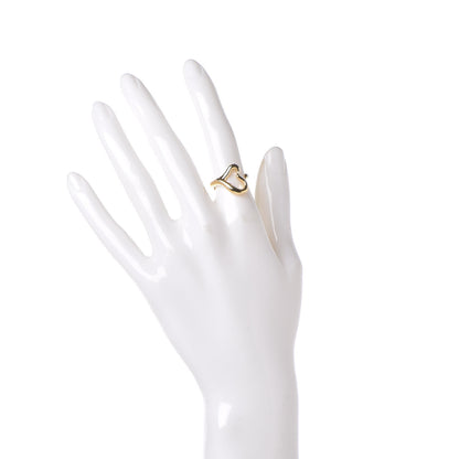 Tiffany 18K Yellow Gold Elsa Peretti Open Heart Ring 49 4.75 2 of 5