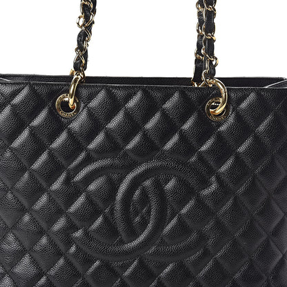 Chanel Caviar Quilted Grand Shopping Tote GST Black 8 of 10
