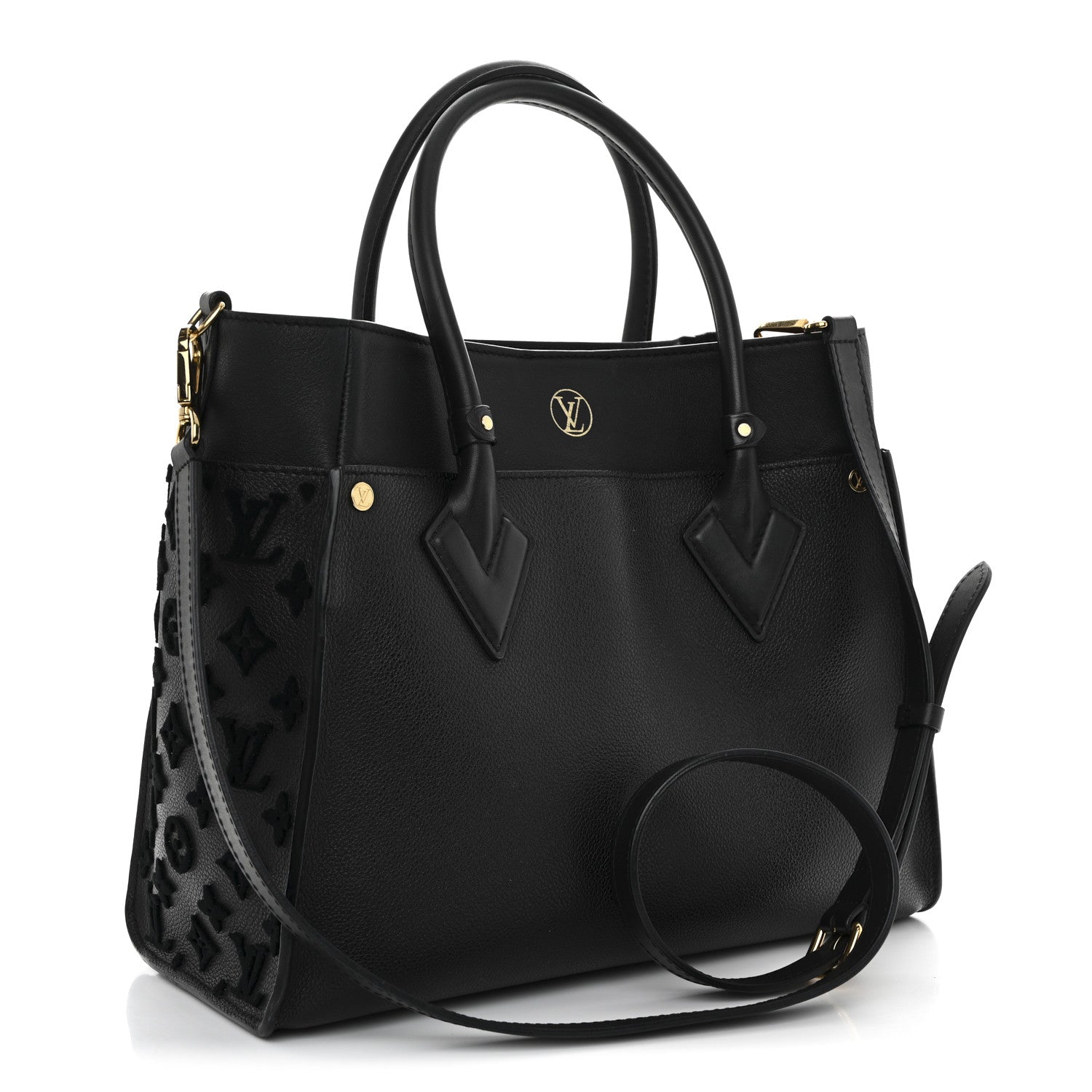 Louis Vuitton Calfskin Monogram Tufting On My Side Black 3 of 10