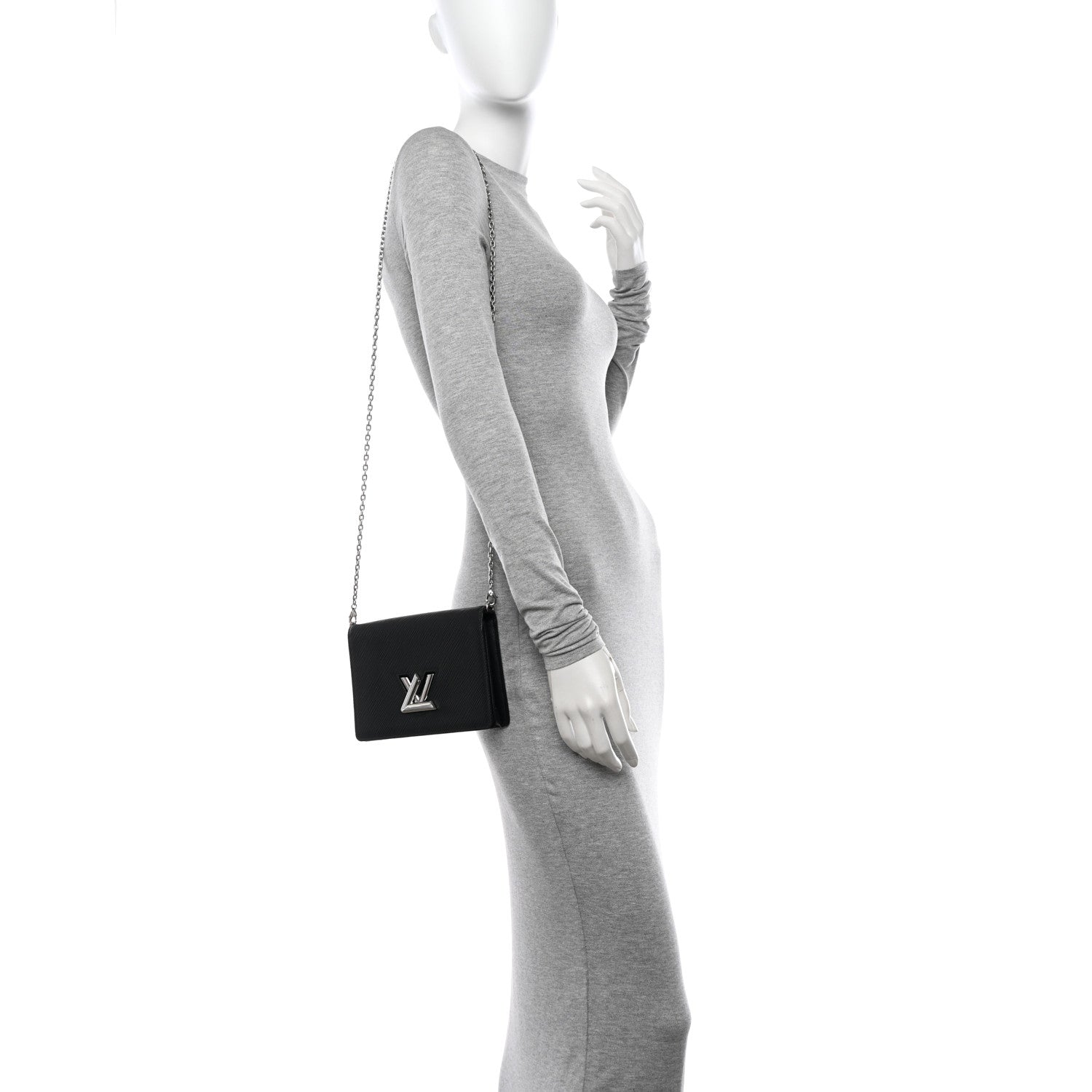 Louis Vuitton Epi Twist Belt Chain Wallet Black 2 of 11