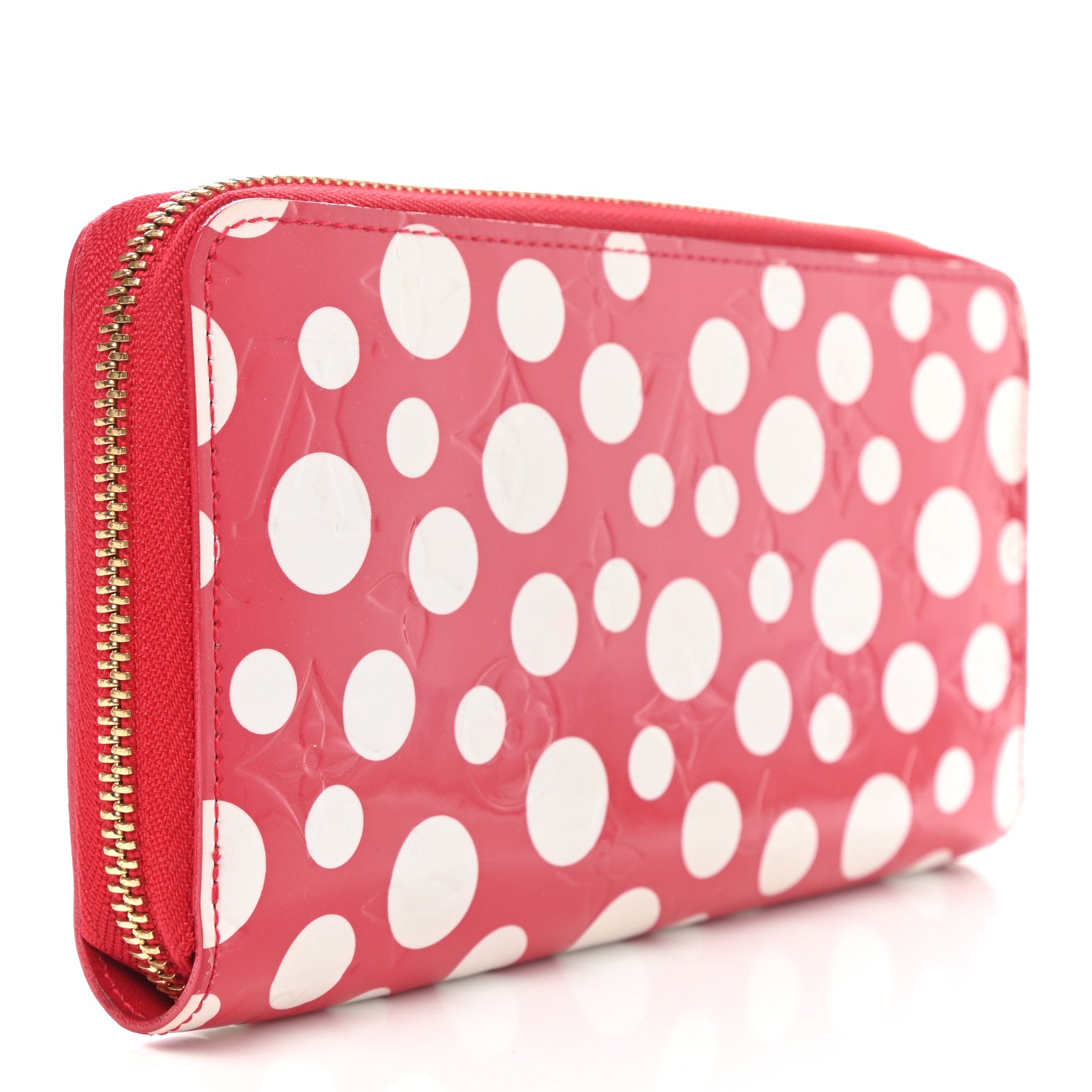 Louis Vuitton Vernis Kusama Infinity Dots Zippy Wallet Red 3 of 8