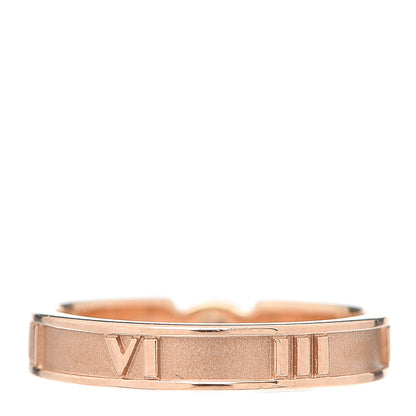 Tiffany 18K Rose Gold Diamond Atlas Closed Narrow Ring 47 4 4 of 6