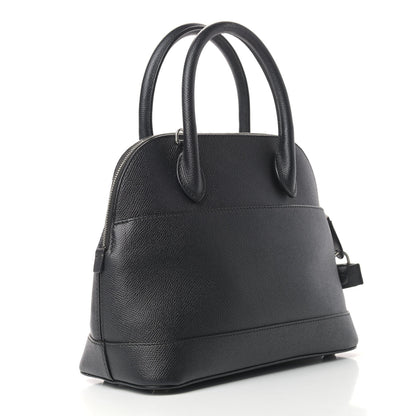 Balenciaga Signature Grained Calfskin Logo S Ville Top Handle Bag Black Grey 2 of 10