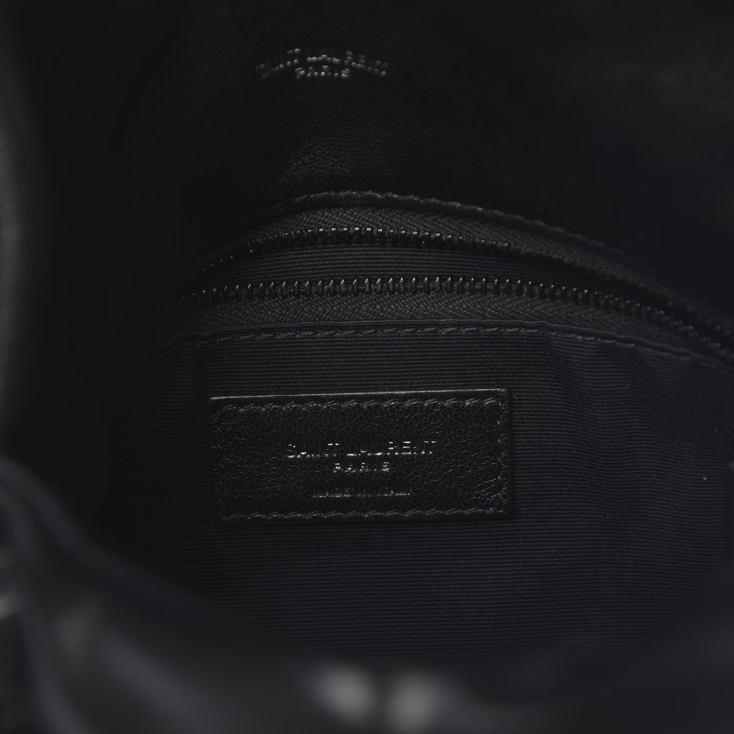 Lambskin Quilted Small Loulou Puffer Monogram Chain Satchel Black