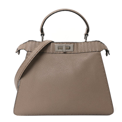 Fendi Cuoio Romano Selleria Chamois Medium Peekaboo I SEE U Satchel Corda Camelia Cipria 1 of 9