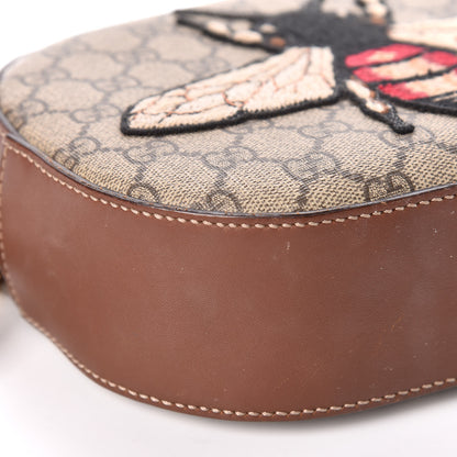 Gucci GG Supreme Monogram Bee Embroidered Mini Chain Shoulder Bag Beige Tuscany 5 of 13