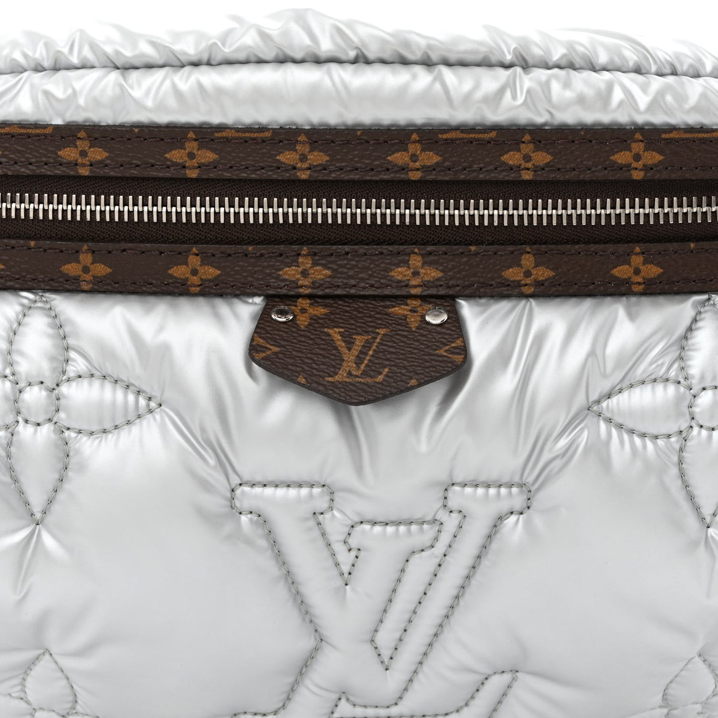 Econyl Monogram Pillow BumBag Silver
