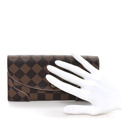 Louis Vuitton Damier Ebene Caissa Wallet Rose Ballerine 2 of 6