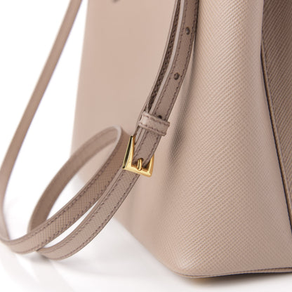 Prada Saffiano Cuir Medium Double Bag Cammeo Rosa 13 of 16