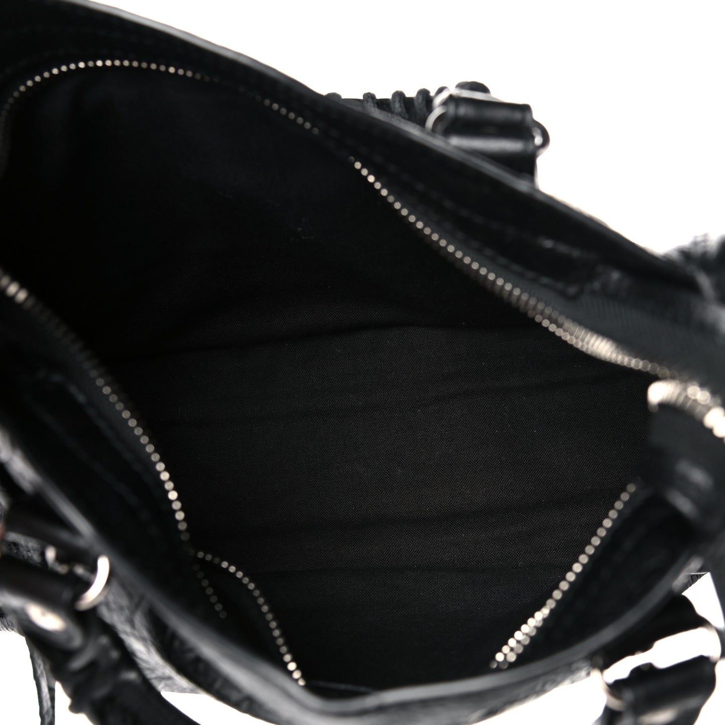 Agneau Classic Silver Hardware Mini City Black